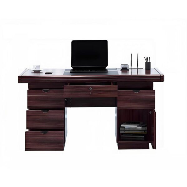 1.2 Meters Executive Mahogany Office Table with a sleek, deep mahogany finish, offering ample workspace and a durable, stylish design.