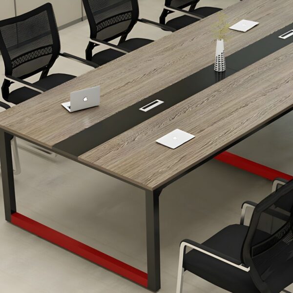 2.4 Meters Modern Boardroom Table with sleek design, spacious surface, and durable build, perfect for office meetings and team discussions.