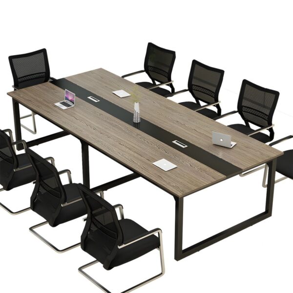 2.4 Meters Modern Boardroom Table with sleek design, spacious surface, and durable build, perfect for office meetings and team discussions.