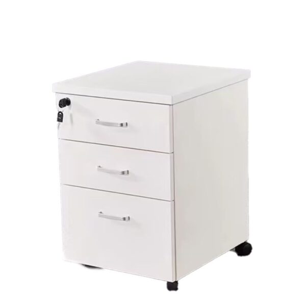 3-Drawer Lockable Mobile Pedestal with smooth-gliding drawers and a lockable design for secure office storage.