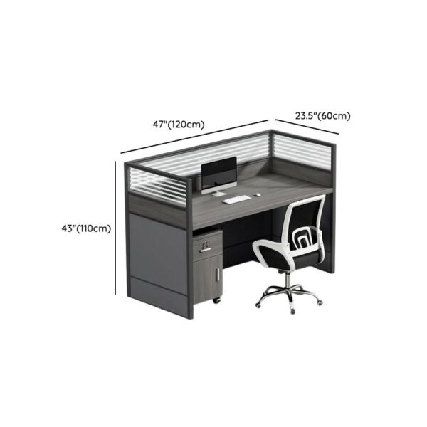 One Seater Modular Office Workstation with a sleek design, spacious desk surface, and cable management for a neat, organized workspace.