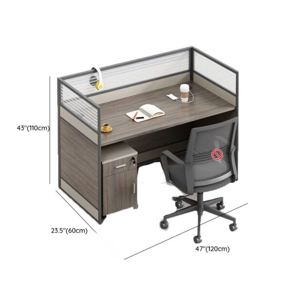 One Seater Modular Office Workstation with a sleek design, spacious desk surface, and cable management for a neat, organized workspace.