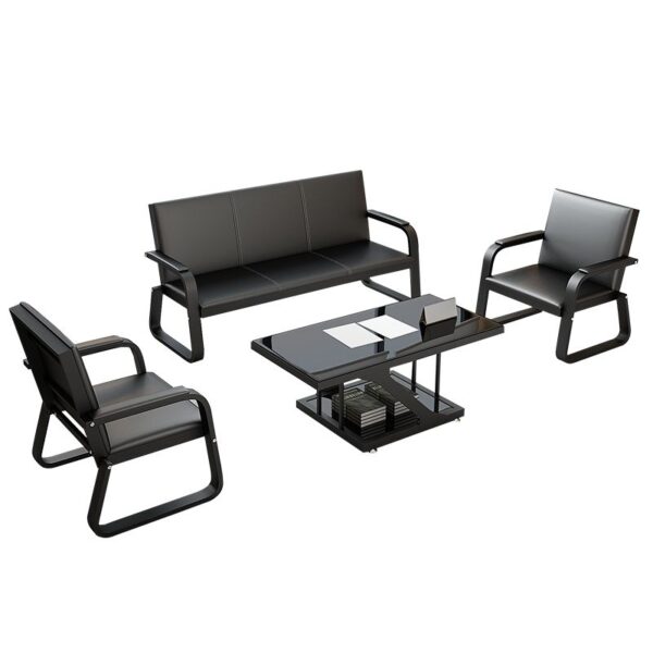 Office 5-Seater Modular Executive Reception Sofa with plush cushions, high-quality upholstery, and flexible modular design.