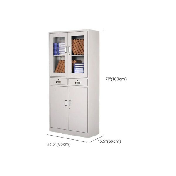 Assembled Vertical Storage Cabinet with multiple drawers, providing ample space for organizing files, office supplies, and personal items in a compact design.