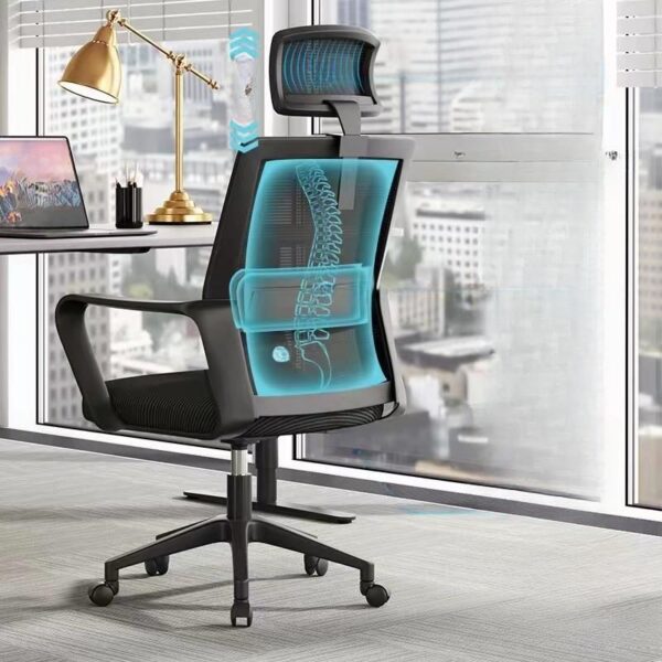 Ergonomic Mid Back Mesh Studio Chair with adjustable height, breathable mesh backrest, and swivel functionality for added comfort and mobility.