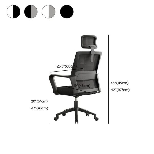 Ergonomic Mid Back Mesh Studio Chair with adjustable height, breathable mesh backrest, and swivel functionality for added comfort and mobility.