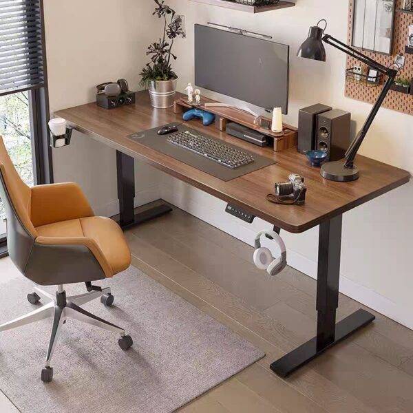 1200mm Height Adjustable Standing Desk with a sleek design, offering ample workspace and easy height adjustment for sitting and standing positions to enhance comfort and productivity.