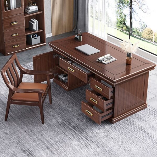 1400mm Classy Executive Manager's Office Table featuring a sleek design, spacious surface, and functional storage compartments for an elegant and organized workspace.