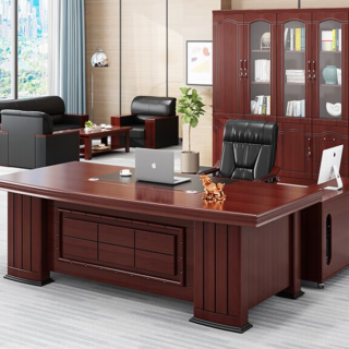 1.8 Meter Executive Mahogany Manager’s Desk with spacious surface and built-in storage, offering a luxurious and functional workspace.