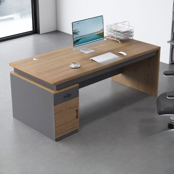 1.4 Meter Quality Wooden Executive Table with a polished finish, providing ample workspace and storage.