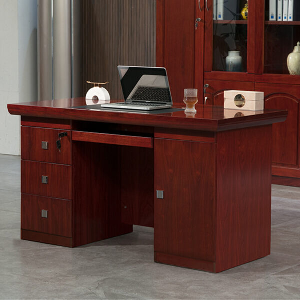 1.4 Meters Simple Managers Home Office Desk with clean lines, spacious surface, and neutral finish, perfect for modern workspaces.