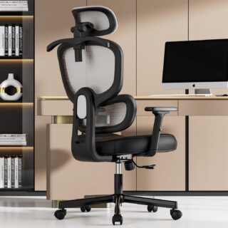 Ergonomic Reclining Comfy Home Office Chair with adjustable features, lumbar support, and breathable mesh back for ultimate comfort and relaxation.