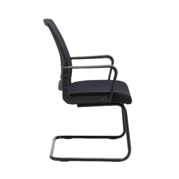 Mid-back mesh guest chair for conference room seating, offering ergonomic support and comfort.