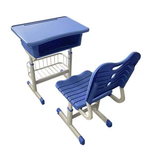 Tutorial Kids Class Desks and Chairs Set with adjustable desk and chair, designed for comfort and learning.