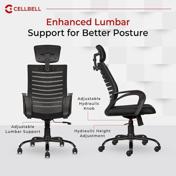 Ergonomic Mesh Home Office Chair with breathable mesh backrest, adjustable height, tilt, and armrests for comfortable and supportive seating during extended work sessions.