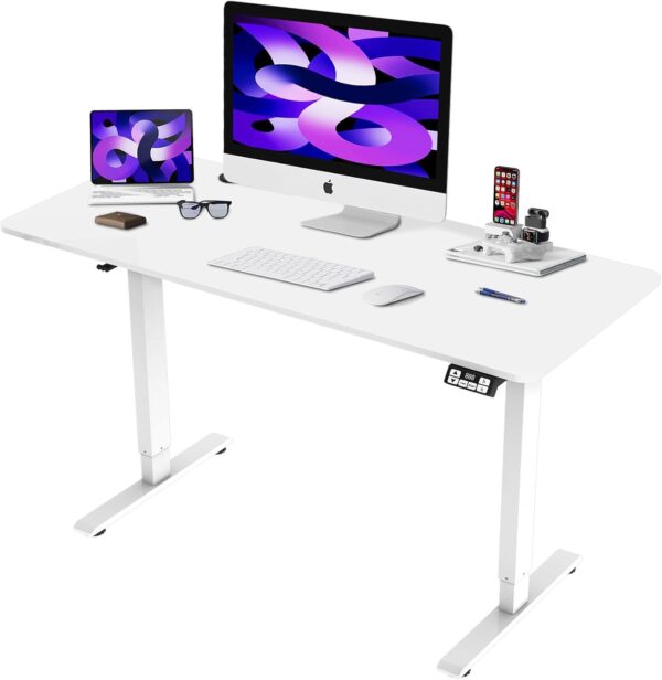 120cm Sit-Stand Ergonomic Home Office Desk with adjustable height, modern design, and spacious surface for a comfortable and productive workspace.