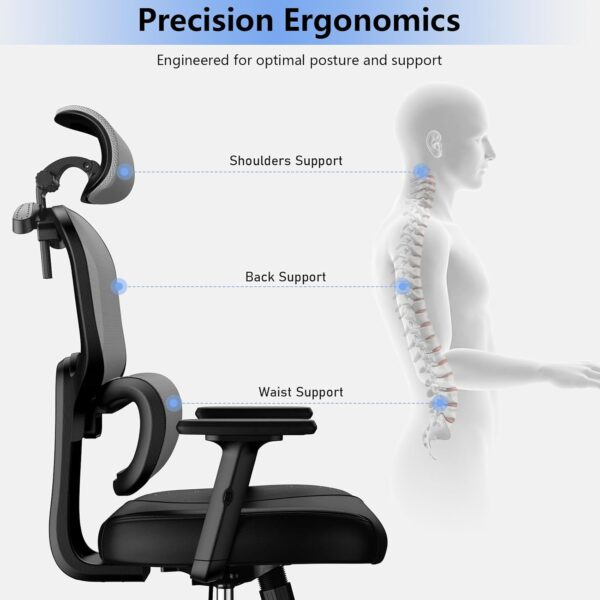 Ergonomic Reclining Comfy Home Office Chair with adjustable features, lumbar support, and breathable mesh back for ultimate comfort and relaxation.