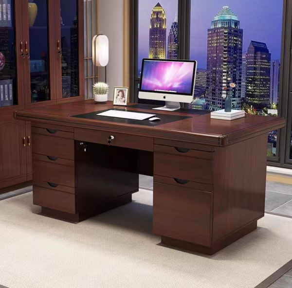 1.4 Meters Executive Boss Computer Office Desk with spacious surface, modern design, and built-in storage for an organized and productive workspace.