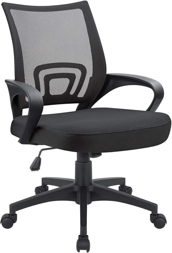 Ergonomic Clerical Mesh Executive Chair with adjustable seat height, armrests, and breathable mesh backrest for comfort and support.