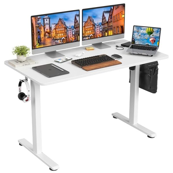 Multipurpose Height Adjustable Standing Desk with smooth height adjustment mechanism and spacious work surface.