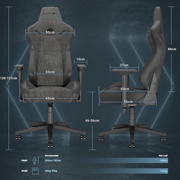 Highback Ergonomic Recliner Task Gamer Chair with adjustable features, lumbar support, and premium cushioning, perfect for gaming or work.