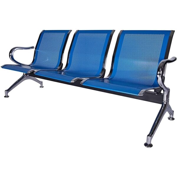 3-Seater Hospital Reception Waiting Bench with durable frame and ergonomic seating for healthcare environments.