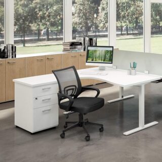 Ergonomic Clerical Mesh Executive Chair with adjustable seat height, armrests, and breathable mesh backrest for comfort and support.