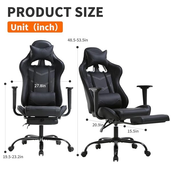 Modern Executive PU Leather Gaming Chair with ergonomic design, adjustable features, and high-quality PU leather upholstery, ideal for gaming or office use.