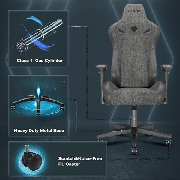 Highback Ergonomic Recliner Task Gamer Chair with adjustable features, lumbar support, and premium cushioning, perfect for gaming or work.