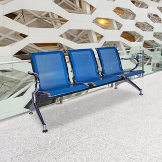 3-Seater Hospital Reception Waiting Bench with durable frame and ergonomic seating for healthcare environments.