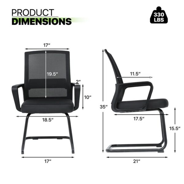 Office Mesh Cantilever Conference Chair with breathable mesh backrest, ergonomic design, and cantilever base for added comfort and flexibility in professional environments.