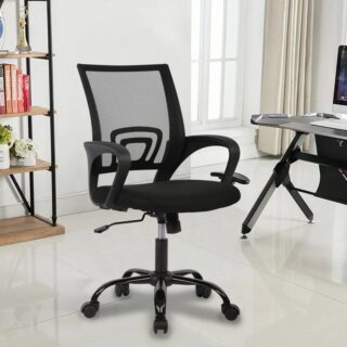 Ergonomic Mesh Office Task Chair with adjustable seat height, tilt, and breathable backrest for comfort and support during extended work hours.