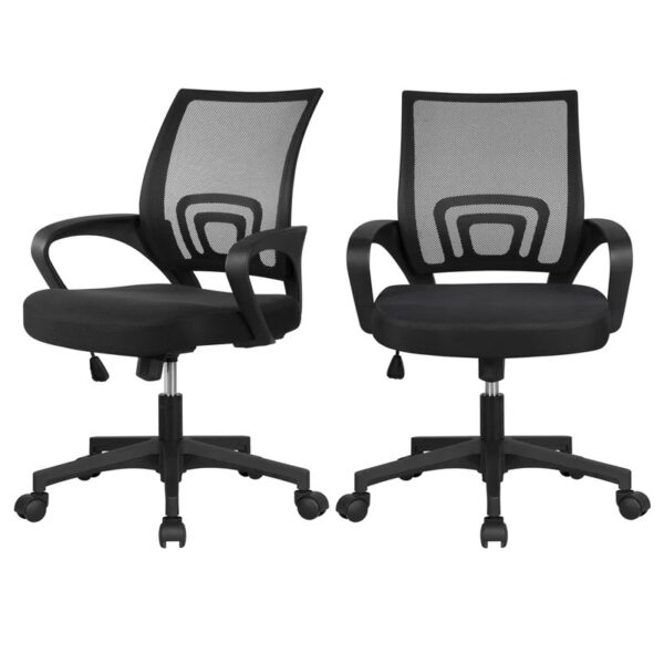 Ergonomic Mesh Office Task Chair with adjustable height, tilt, and armrests, designed for comfort and support.