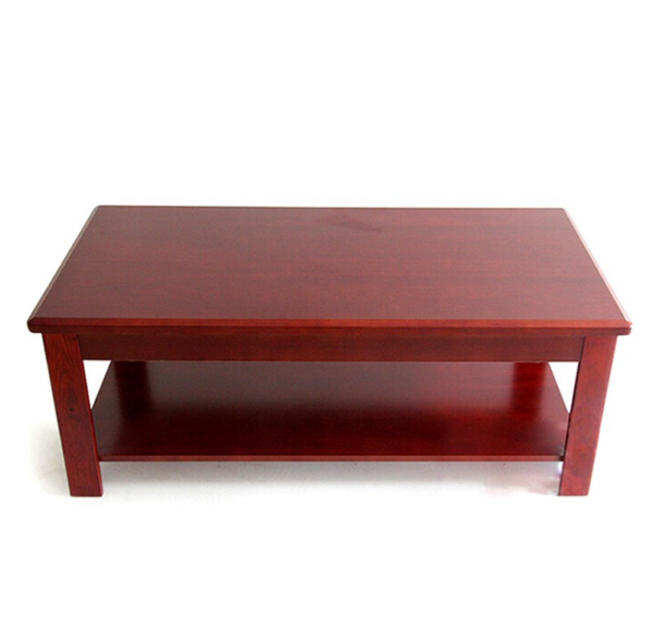 Solid Wood Office Reception Coffee Table with a spacious surface, crafted from high-quality wood, offering a stylish and functional addition to any office setting.