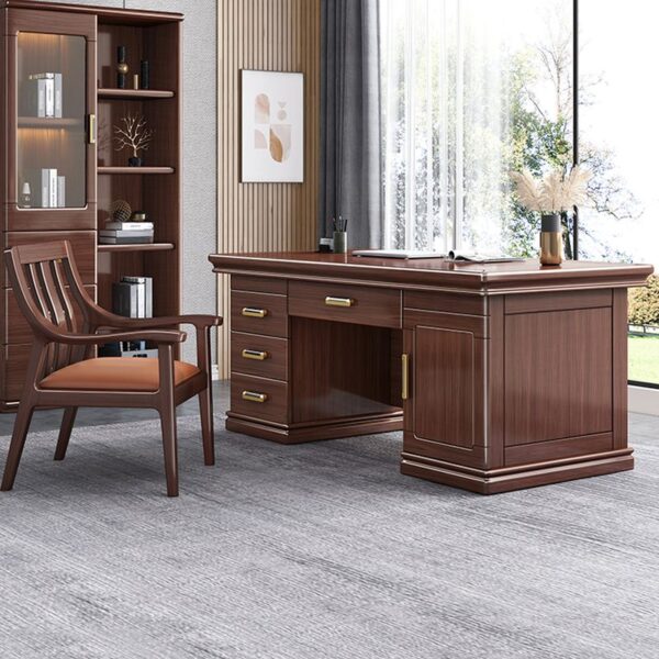 1400mm Classy Executive Manager's Office Table featuring a sleek design, spacious surface, and functional storage compartments for an elegant and organized workspace.