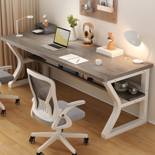 Rectangular Reclaimed Wood Work Desk with a natural finish, spacious surface, and sturdy construction, ideal for creating a stylish and sustainable workspace.