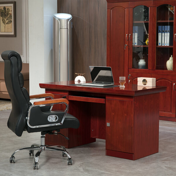 1.4 Meters Simple Managers Home Office Desk with clean lines, spacious surface, and neutral finish, perfect for modern workspaces.