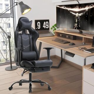 Modern Executive PU Leather Gaming Chair with ergonomic design, adjustable features, and high-quality PU leather upholstery, ideal for gaming or office use.