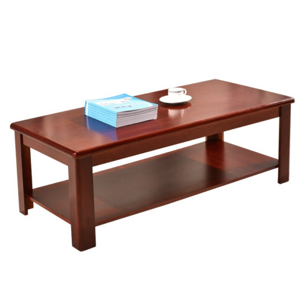 Solid Wood Office Reception Coffee Table with a spacious surface, crafted from high-quality wood, offering a stylish and functional addition to any office setting.