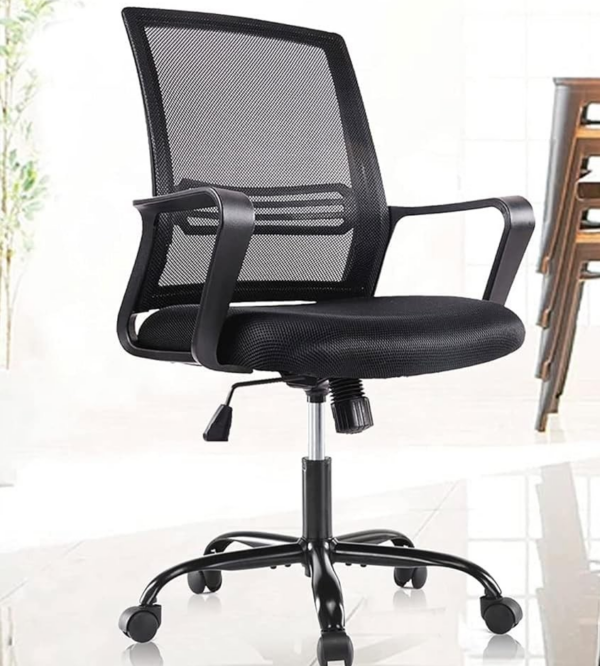 Ergonomic Swivel Mesh Computer Chair with adjustable lumbar support and breathable backrest.