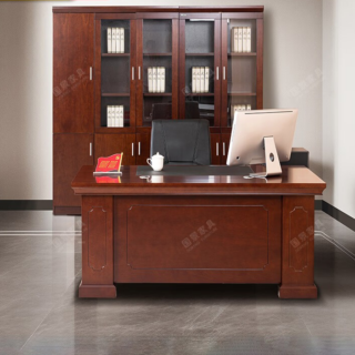 A sleek and modern 1600mm Executive President writing office desk designed for a professional workspace, featuring a spacious work surface and elegant wooden finish.