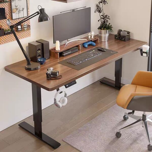 1200mm Height Adjustable Standing Desk with a sleek design, offering ample workspace and easy height adjustment for sitting and standing positions to enhance comfort and productivity.