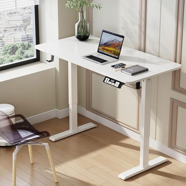 120cm Sit-Stand Ergonomic Home Office Desk with adjustable height, modern design, and spacious surface for a comfortable and productive workspace.