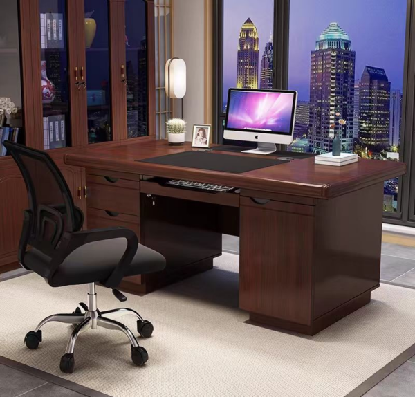 1.4 Meters Executive Boss Computer Office Desk with spacious surface, modern design, and built-in storage for an organized and productive workspace.