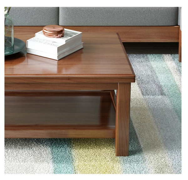 120cm Solid Mahogany Coffee Table with rich wood finish and sleek design.