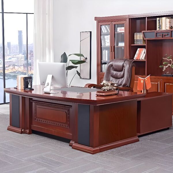 180cm Director's Executive Office Desk featuring a sleek design, spacious work surface, and built-in storage for a professional office setting.