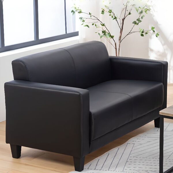 5-Seater Executive Leather Office Sofa with high-quality leather upholstery, plush cushioning, and a modern design.