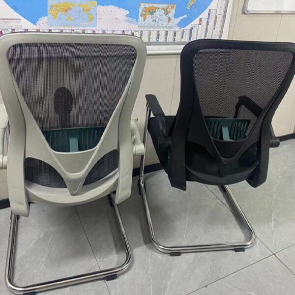 Ergonomic Mesh Visitor Waiting Chair with breathable mesh back and padded seat for comfort.