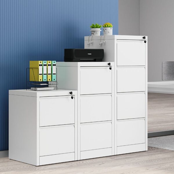 3-Drawer Locker Steel Storage Cabinet with locking drawers for secure storage in modern office or industrial spaces.