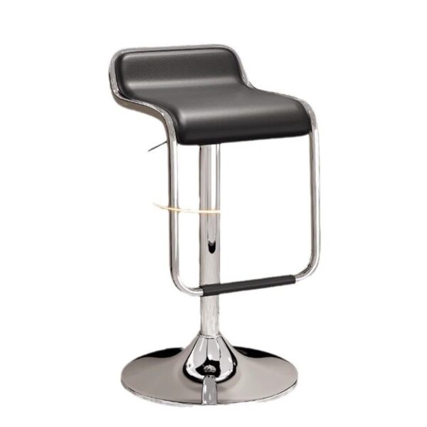 Adjustable Leather Footrest Barstool with sleek design and swivel function for modern home or bar use.